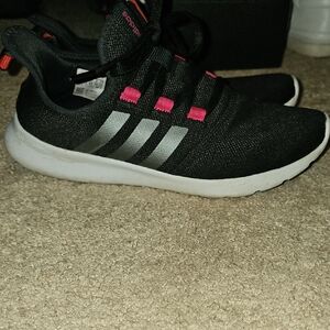 Adidas Black and Pink Athletic Shoes